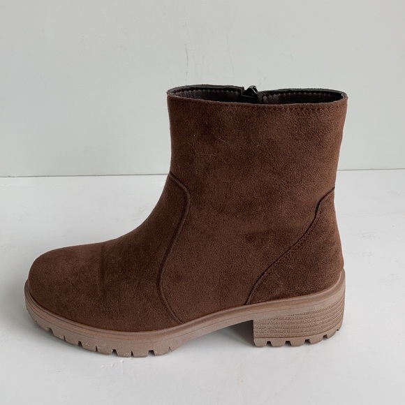 Seven brown Bestie Boot chelsea boot mid-calf lug sole side zip boot - Picture 13 of 16